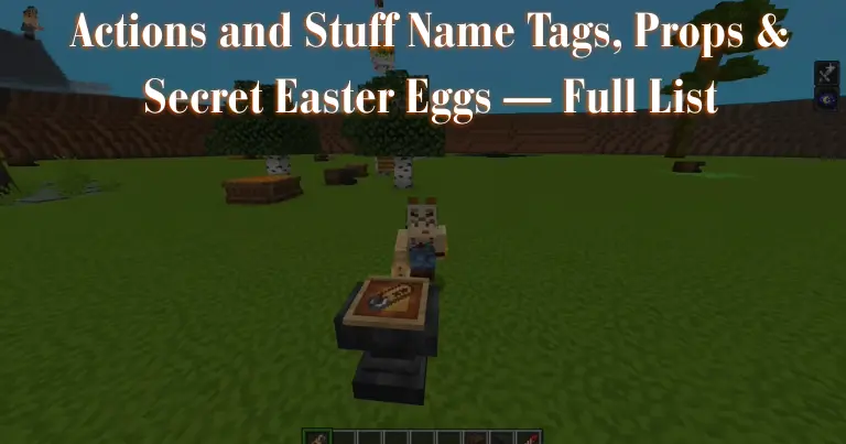 Actions and Stuff Name Tags, Props & Secret Easter Eggs — Full List