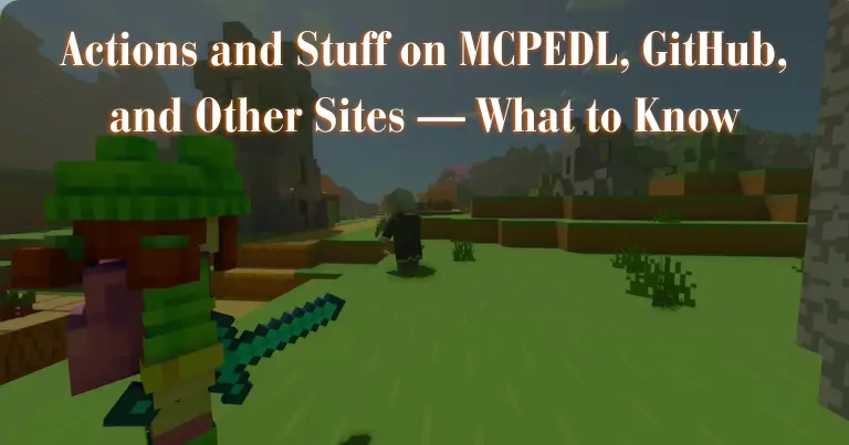 Actions and Stuff on MCPEDL, GitHub, and Other Sites — What to Know