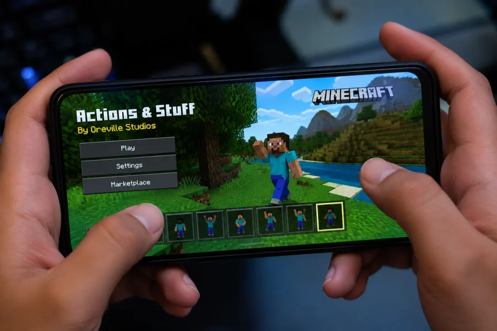 Actions and Stuff Indonesia — Unduh Gratis untuk Minecraft Bedrock